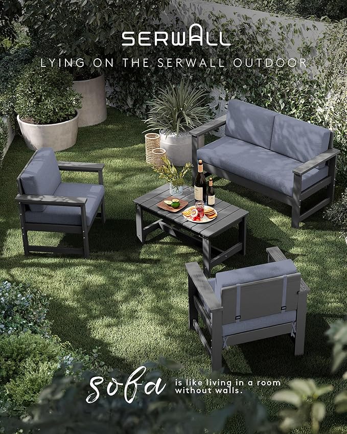 SERWALL 2 Pieces Single Cushioned Sofa Armchair
