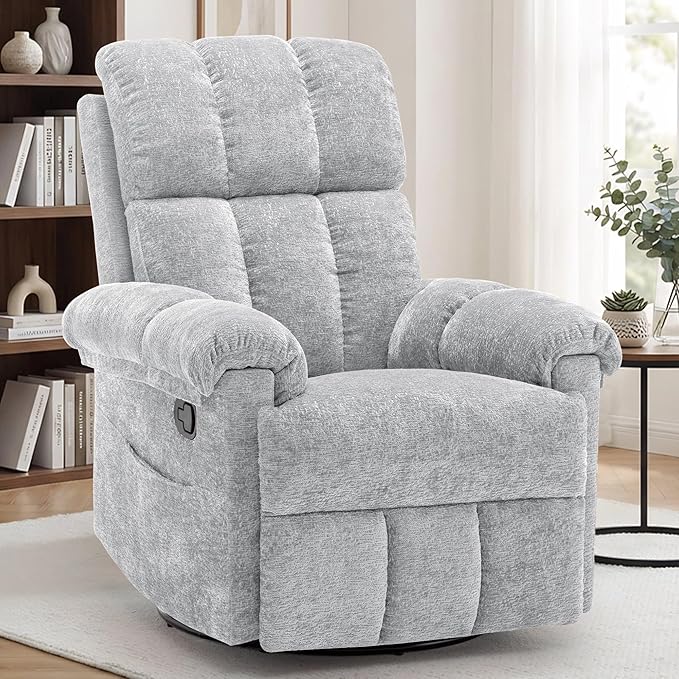 Korser Recliner Chair, Swivel Rocker Recliner Chair