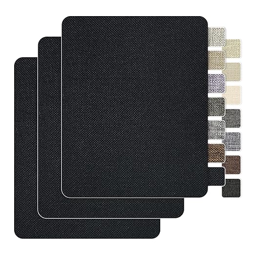 BESEZX Linen Fabric Repair Patch，3 PCS 9 * 11 Inch Self-Adhesive Couch Fabric
