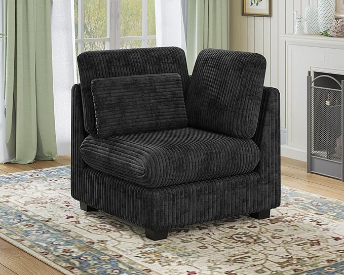CHIC HOUSE Module for Modular Oversized Couch, Corduroy Customizable Chaise