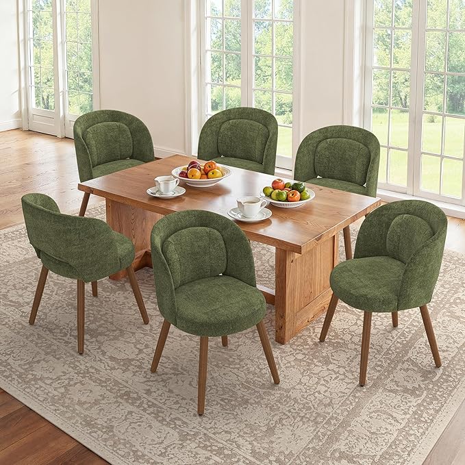 LUE BONA Dining Chairs Set of 6, Modern Upholstered Kitchen Chairs
