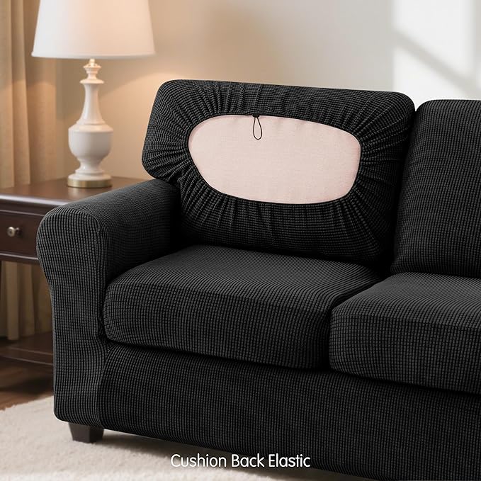 SUBRTEX 3 Pieces Stretch Sofa Slipcover Sets Couch Cover Sets Backrest Cushion