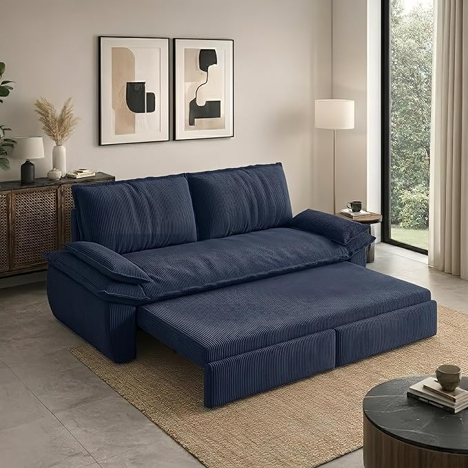 73.2" Sofa Bed Queen, 3-in-1 Pull Out Sofa Bed