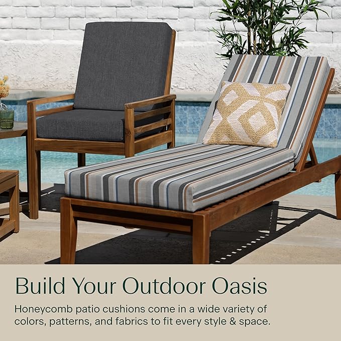 Honeycomb Outdoor Chaise Lounge Cushion