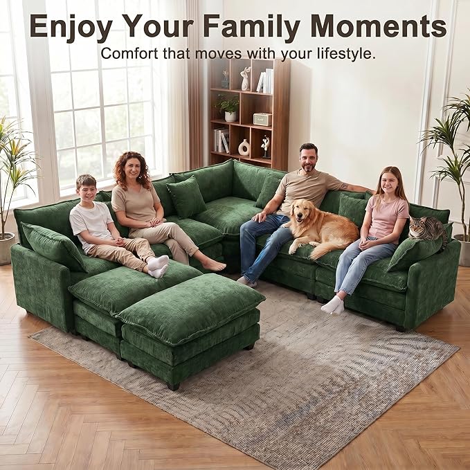 111.4" V-Shaped Corner Couch Sectional