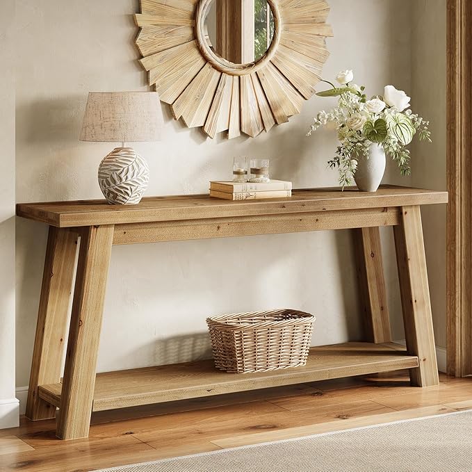 LITTLE TREE 70.9" Solid Wood Console Table