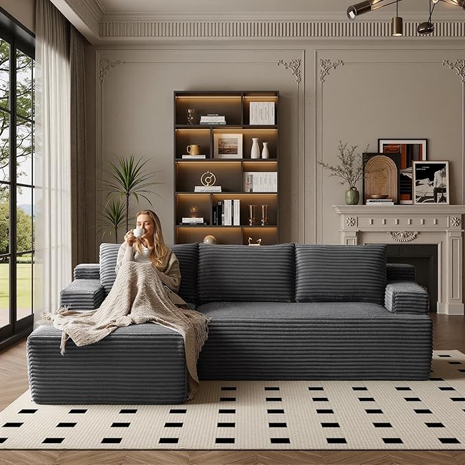 96" Sectional Couches for Living Room Cloud Couch Sofa