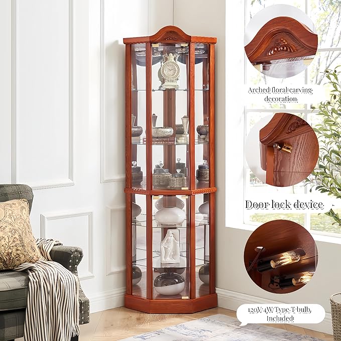 Glass Corner Display Cabinet