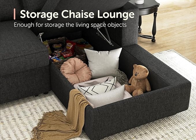 HONBAY Sectional Sleeper Sofa