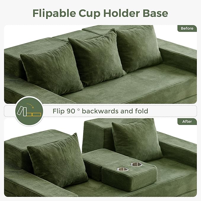 MAXYOYO Convertible Sofa Bed, Folding Sleeper Chair