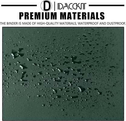 D DACCKIT Card Binder 16 Pocket - Fits 1024 Cards，4X4 Ringless Card Album with Sleeves for Trading Cards & Sports Cards（Model A，Blackish Green）