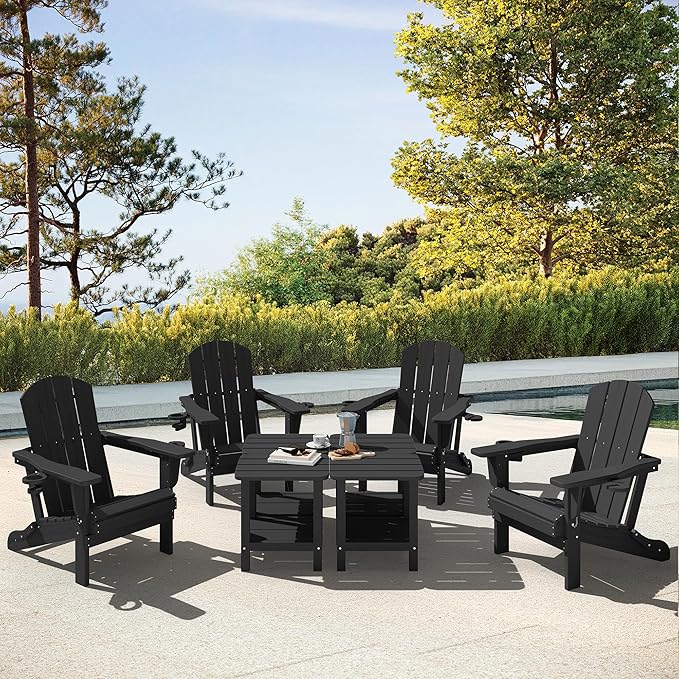 SERWALL Double Adirondack Side Table Rectangular End Table