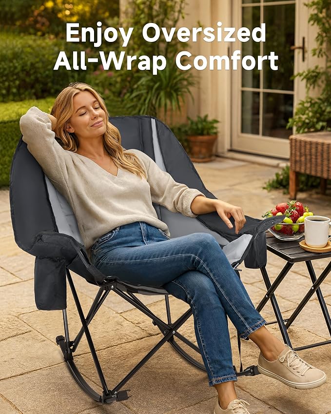 Slsy Oversized Rocking Camping Chair