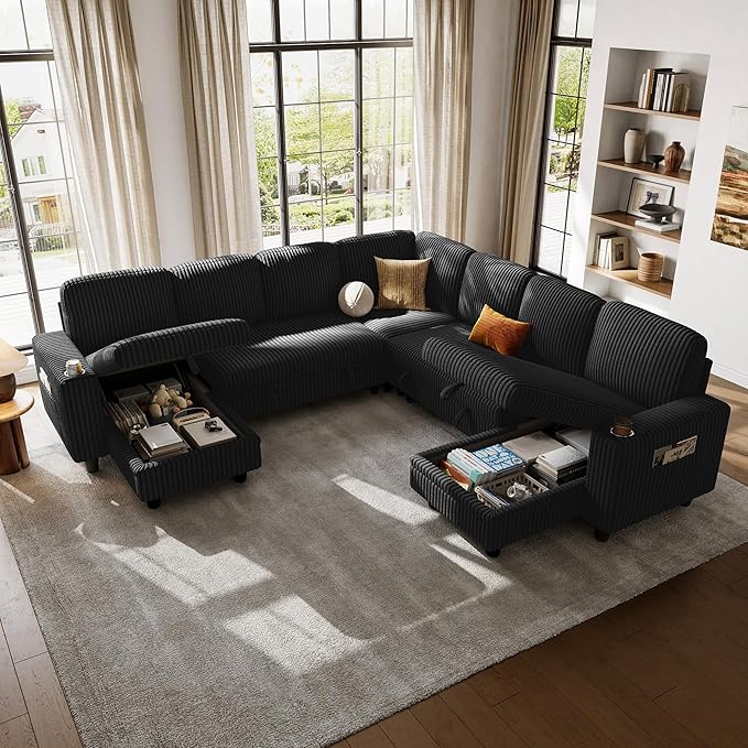 LINSY HOME Sectional Sleeper Sofa