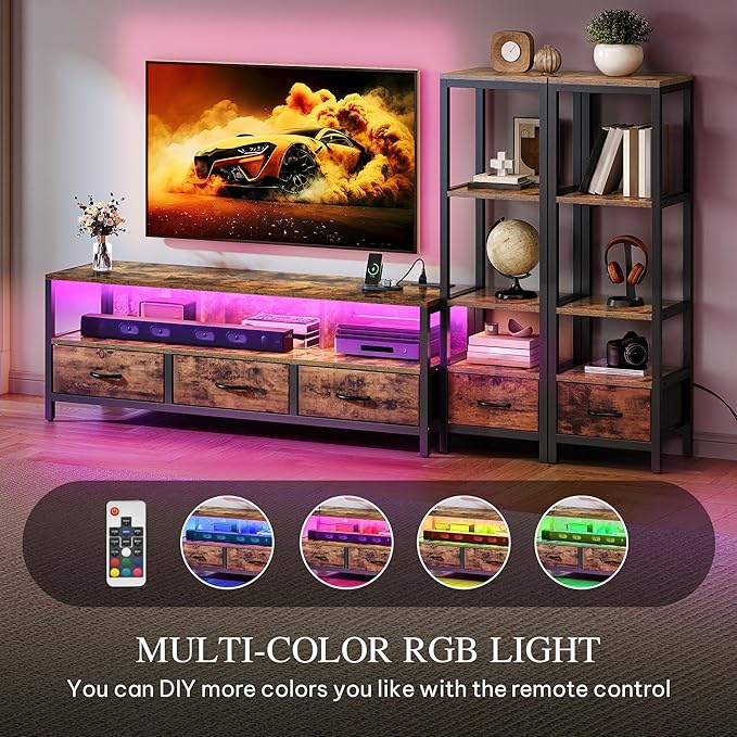 YITAHOME TV Stands for 65 inch TV Entertainment Center