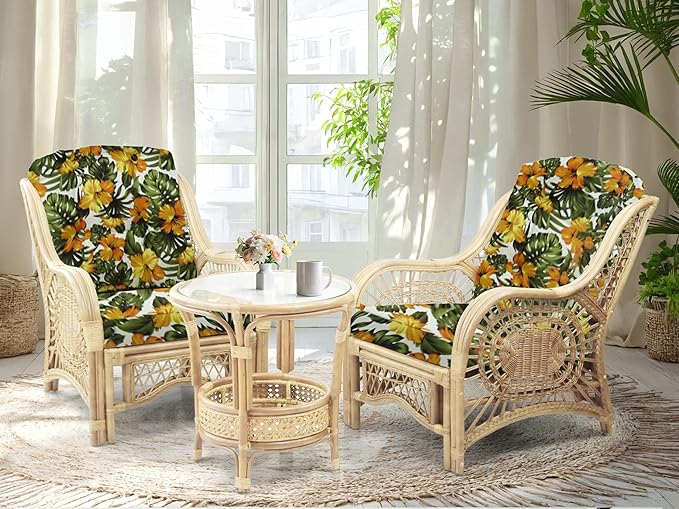 Malibu Lounge Living Accent Armchair Natural Rattan Wicker Handmade Design