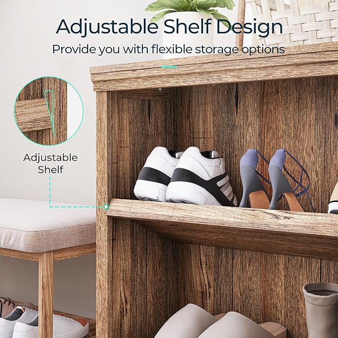 LINSY HOME 2-Tier Bookcase and Bookshelf, Small Wood Display Storage Shelves