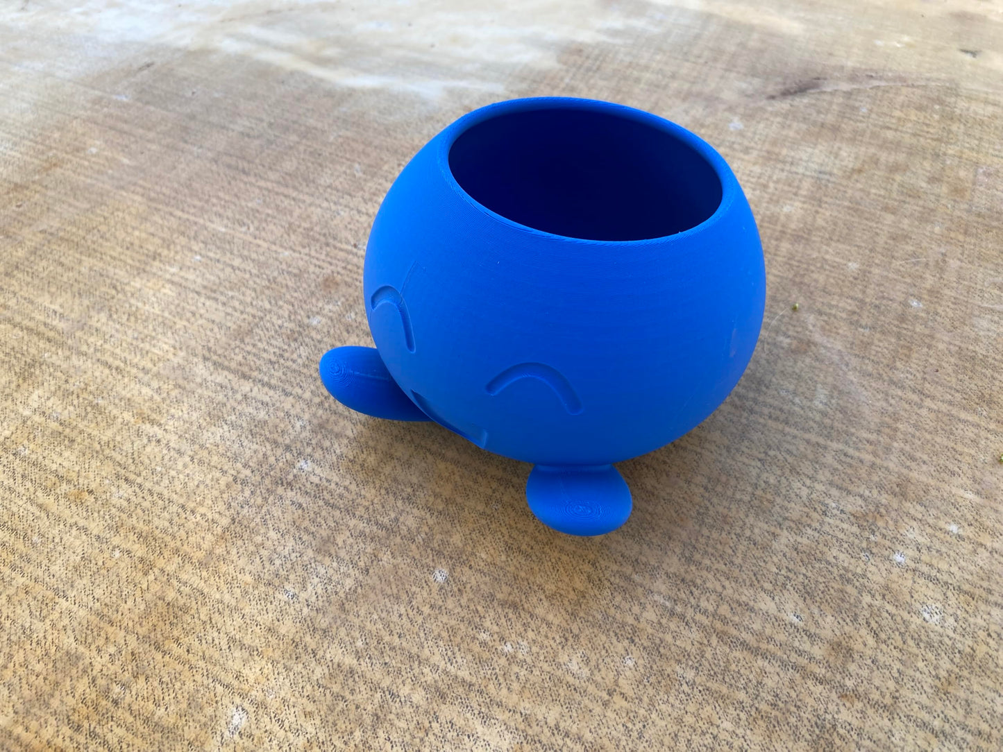 Oddish Inspired Planter | Cute 3D Printed Blue Plant Pot | Indoor Succulent or Cactus Planter | PLA Eco-Friendly Desk Decor Gift