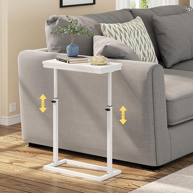 TUTOTAK End Table, Side Table, Tall Couch Table, Sofa Table, Living Room