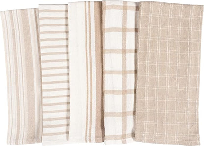 KAF Home Assorted Flat Kitchen Towels | 100% Cotton