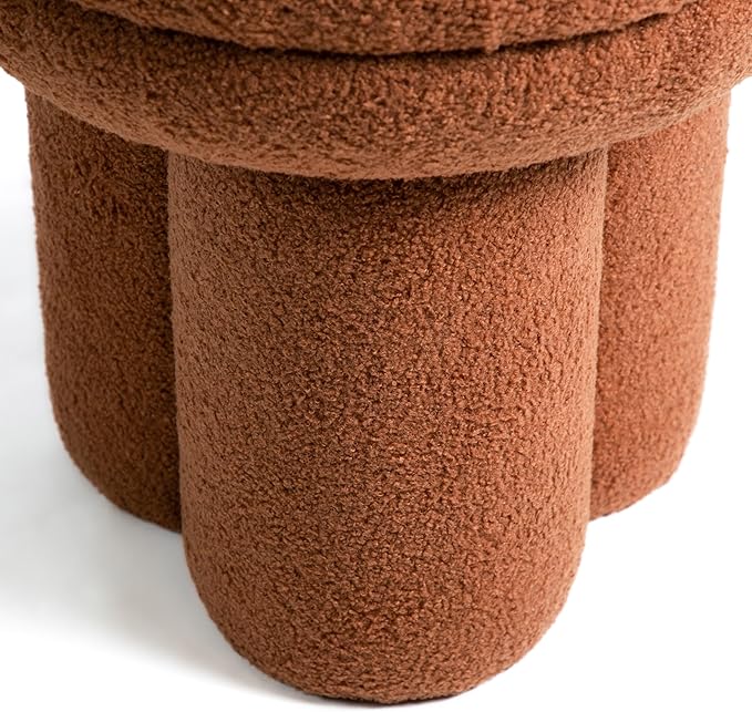 Furniture of America Rami Modern 17-inch Mushroom-Shape Upholstered Ottoman