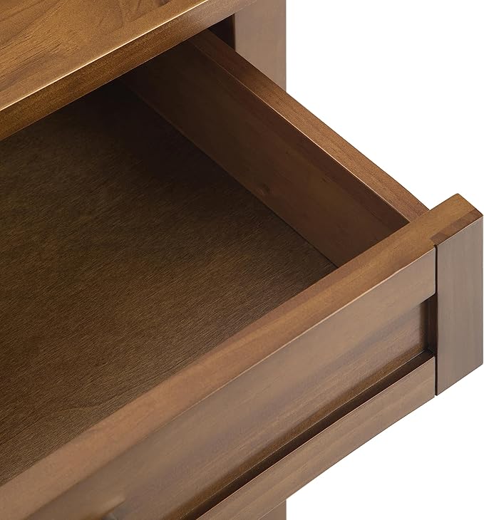 SIMPLIHOME Warm Shaker Solid Wood 24 inch Wide Transitional-Style Bedside