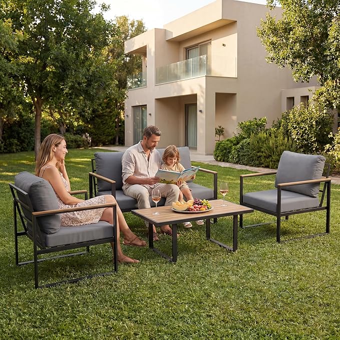 GarveeLife 4 Piece Outdoor Patio Furniture Set