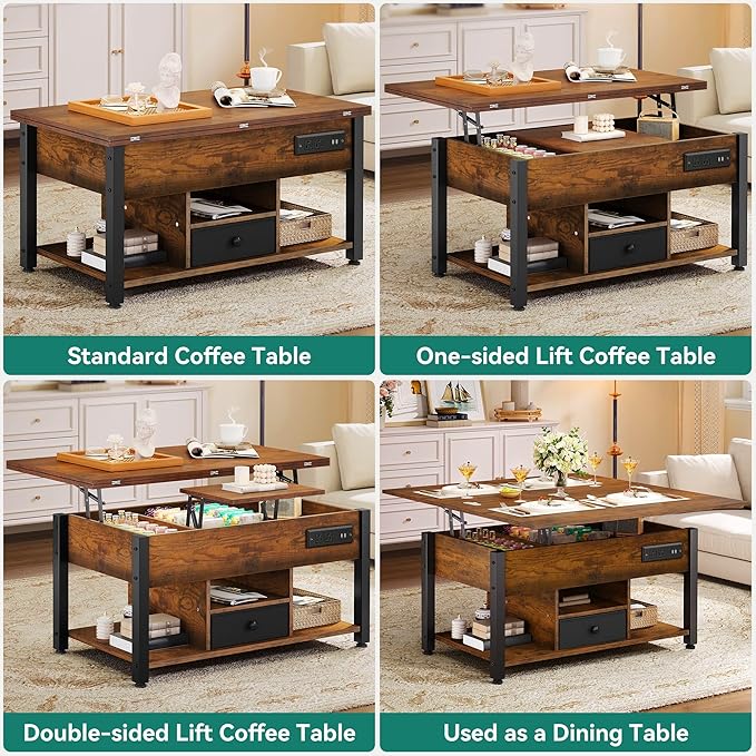 YITAHOME 4-in-1 Lift Top Coffee Table