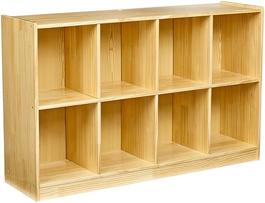 Amazon Basics Block Storage Cabinet, Backpack Organizer Shelf, 8 Compartment