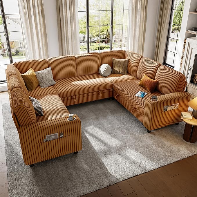 LINSY HOME Sectional Sleeper Sofa