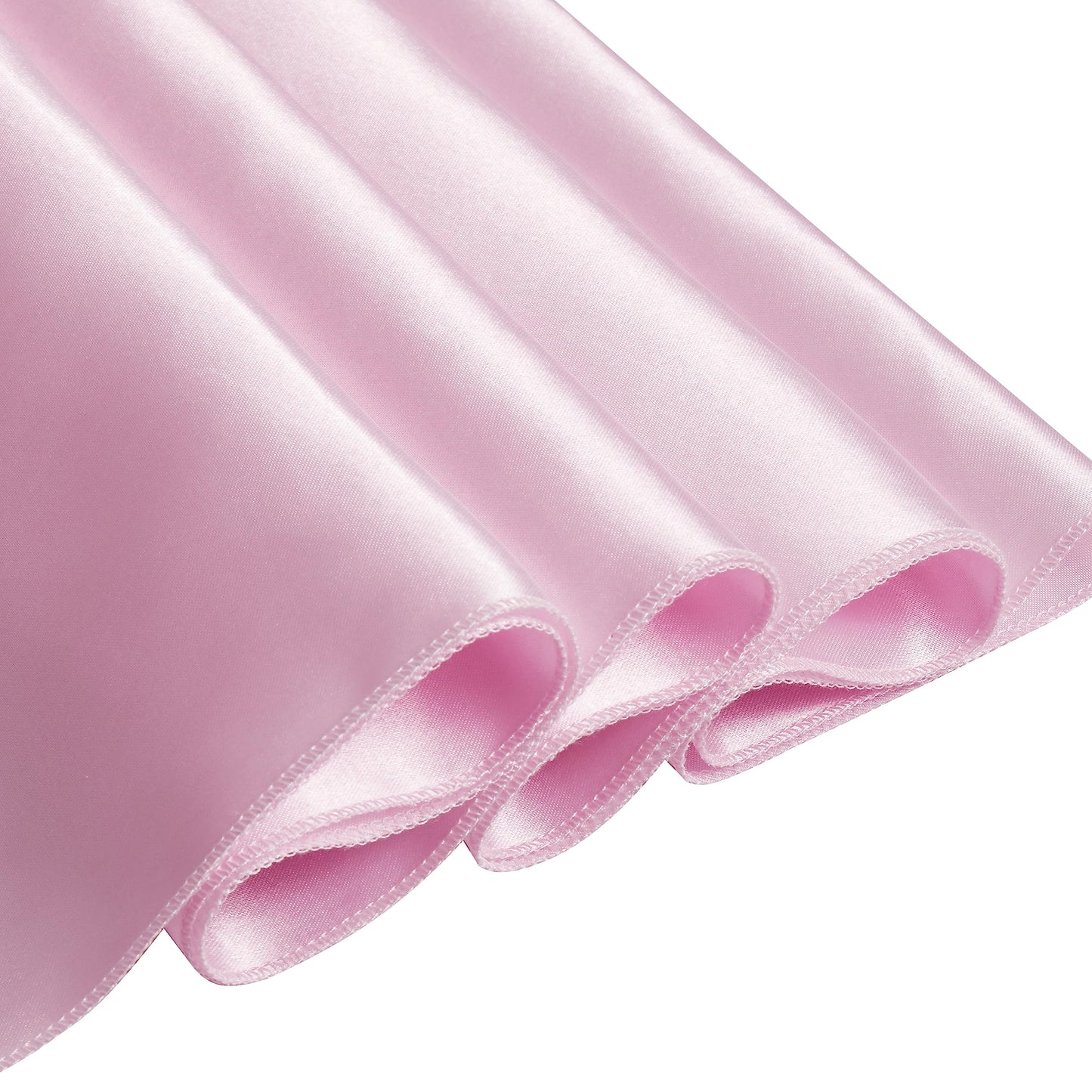 Counfeisly 50 Pcs Pink Satin Chair Sashes Bows Universal Chair Cover for Wedding Reception Events Banquets Party, Hotel Event Decorations, 6 x 108 inch