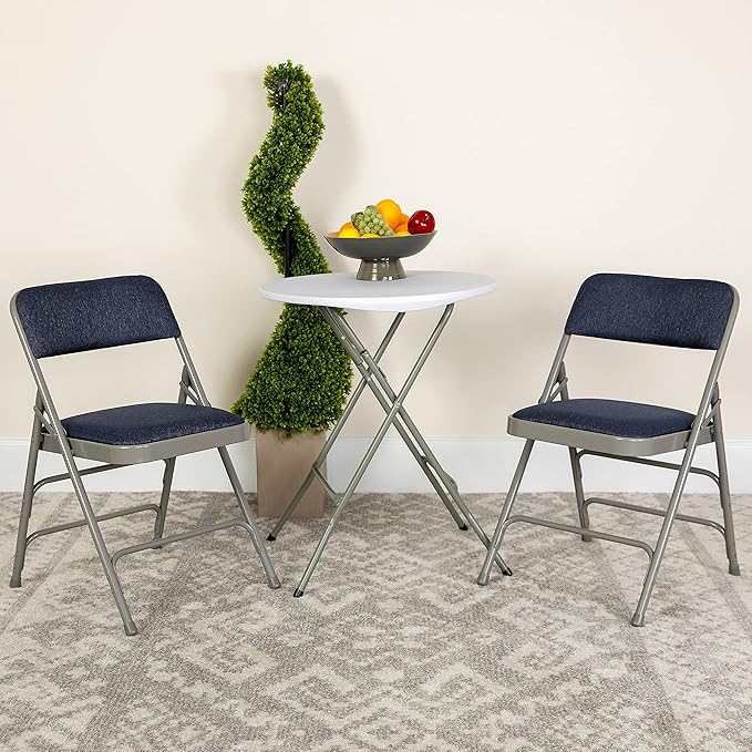 Flash Furniture 2 Pack HERCULES Series Curved Triple Braced & Double Hinged