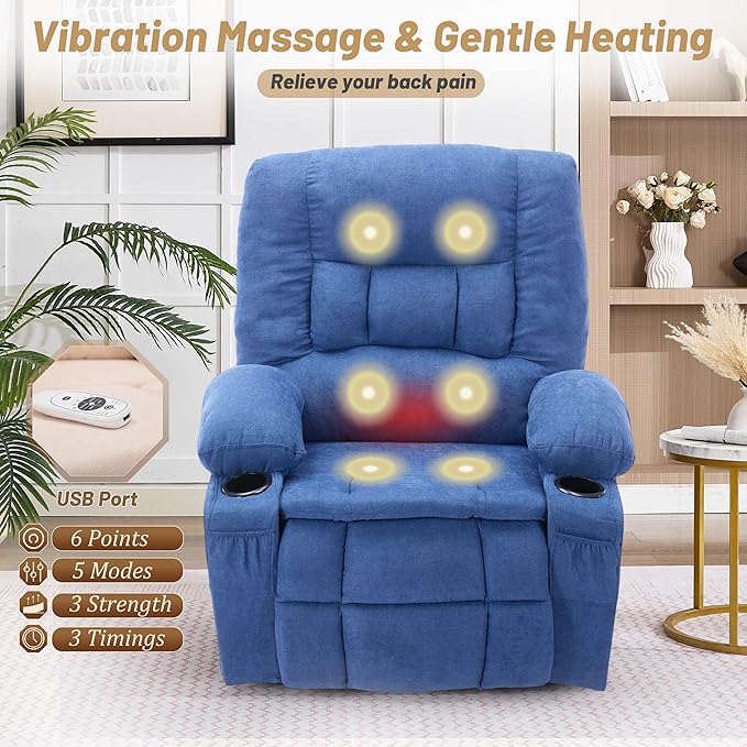 Oversized Swivel Rocker Recliner Chair