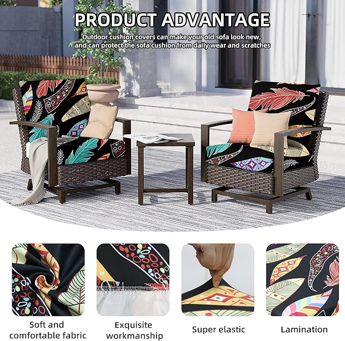 Outdoor Cushion Covers Set, Replacement