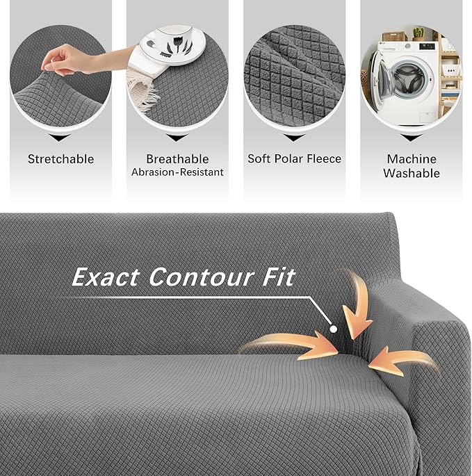 Arfntevss Stretch Sectional Couch Covers L Shaped Corner Sectional Sofa Cover