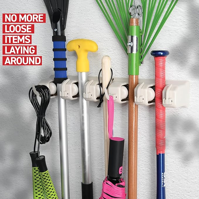 Home It Mop And Broom Holder Wall Mount
