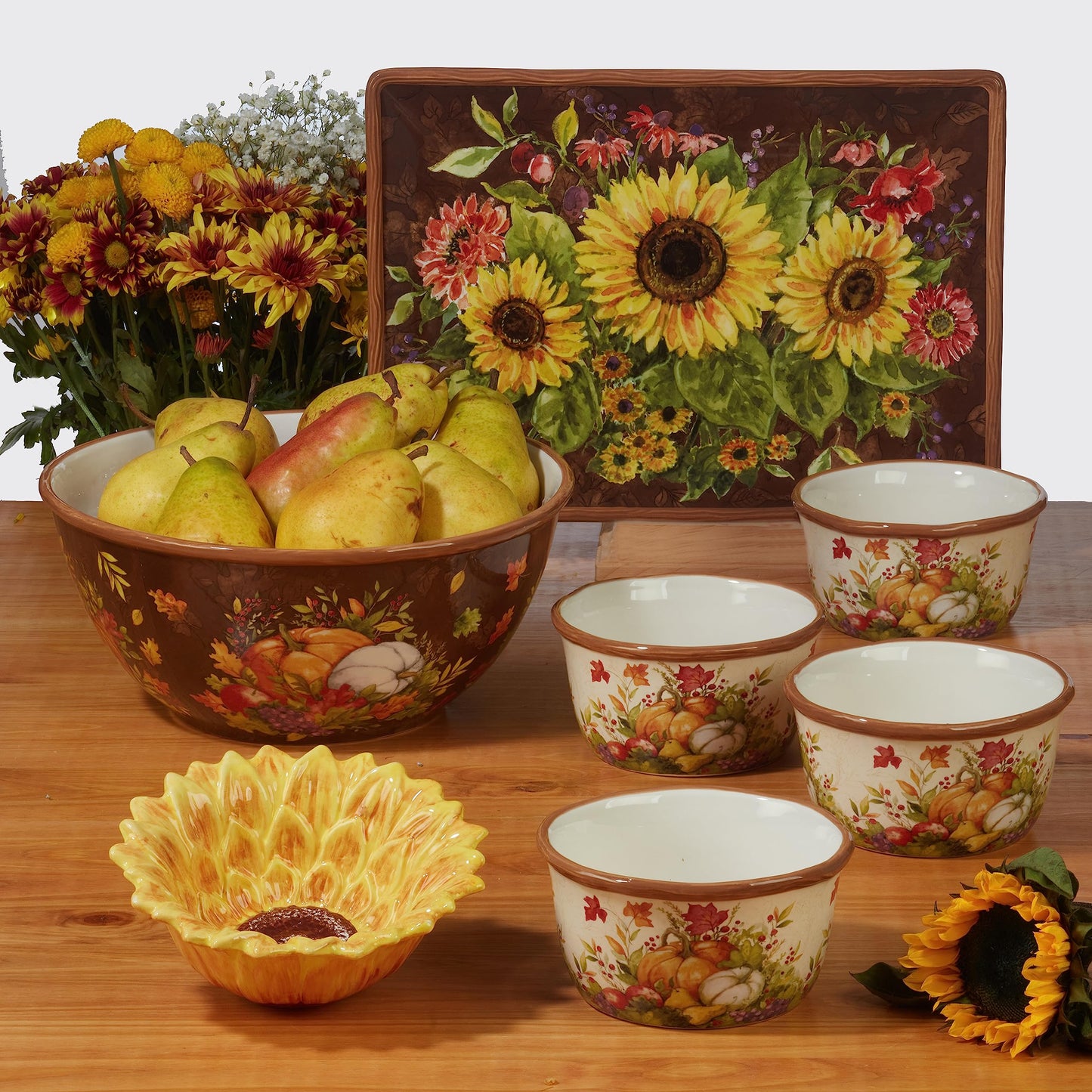 Harvest Blessings Ceramic Serving Bowl – Serve salads, pasta, or side dishes in this elegant fall-inspired bowl that makes every meal feel like a celebration of the harvest season