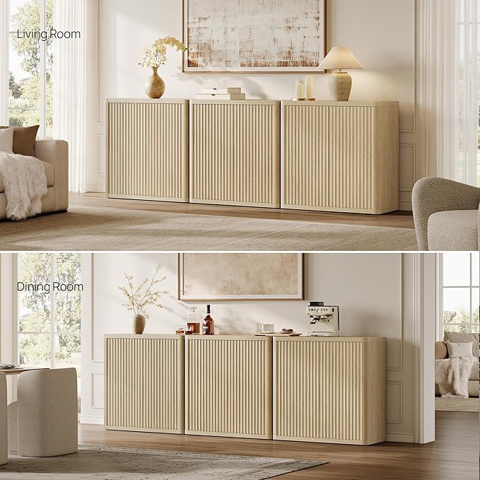 SICOTAS Buffet Cabinet with Storage Sideboard Accent Modern Credenza with Doors