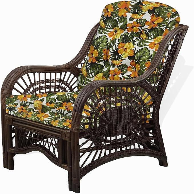 Malibu Lounge Living Accent Armchair Natural Rattan Wicker Handmade Design