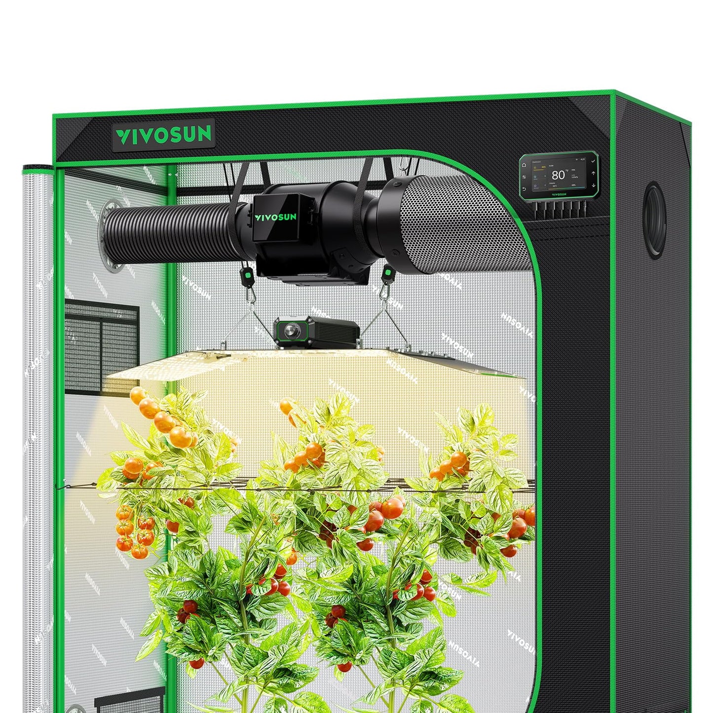 VIVOSUN Smart Grow Tent Kit, 4 × 2ft 2-Plant System, WiFi-Integrated Automatic Grow System with Full Spectrum LED Grow Light, Efficient Ventilation System with GrowHub E42A+ Controller