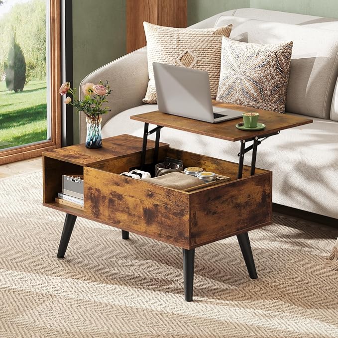 WLIVE Coffee Table for Living Room, Small Coffee Table