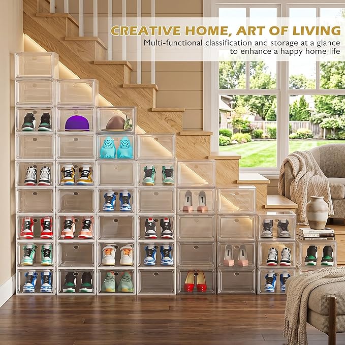 7 code Shoe Organizer, Collapsible Closet Storage Rack