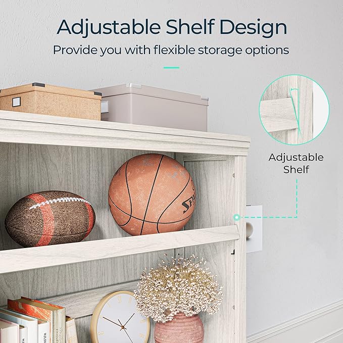 LINSY HOME 5-Shelf Bookcase, Bookshelves Floor Standing Storage Shelves 68 in