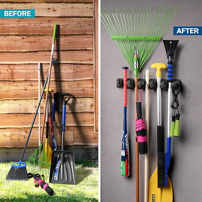Mop and Broom Holder Wall Mount