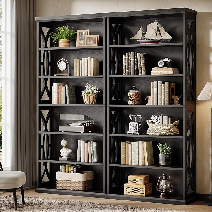 Tribesigns 6-Tier Bookshelf, 71 Inches Tall Freestanding Bookcase, Large