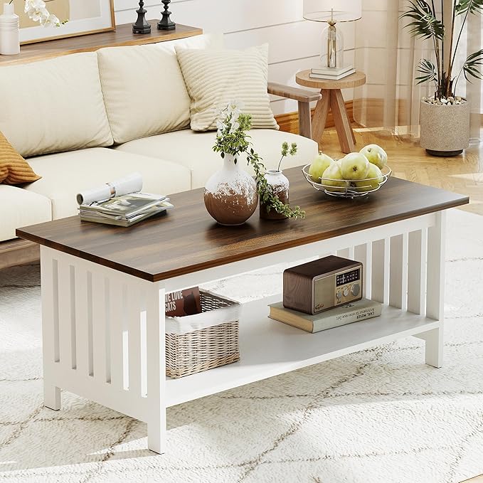 YOSHOOT 39.4" Farmhouse Coffee Table