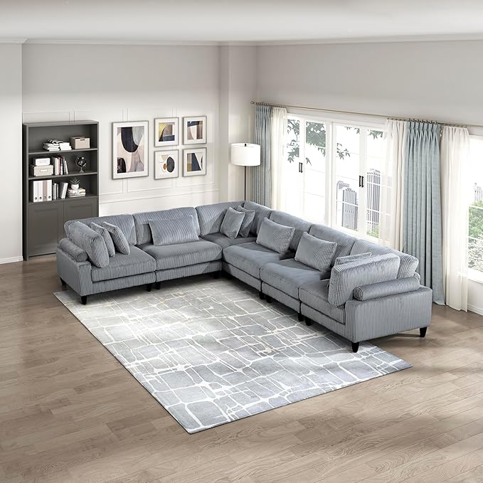 Lexicon 120 Inch Modular Sectional Sofa