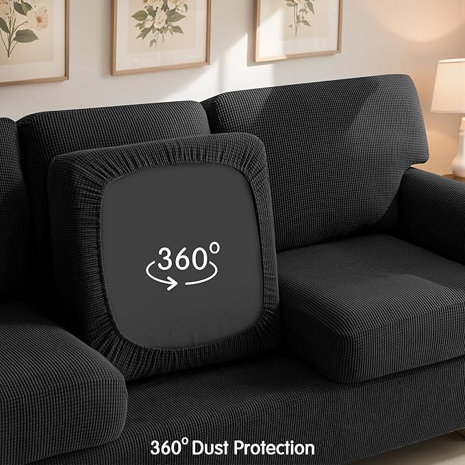 SUBRTEX 3 Pieces Stretch Sofa Slipcover Sets Couch Cover Sets Backrest Cushion