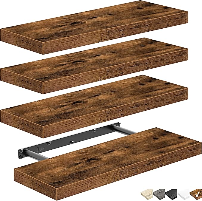 QEEIG Floating Shelves for Wall Bathroom Shelf Bedroom Kitchen Living Room