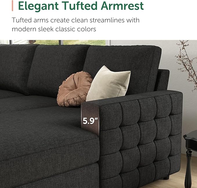 HONBAY Sectional Sleeper Sofa